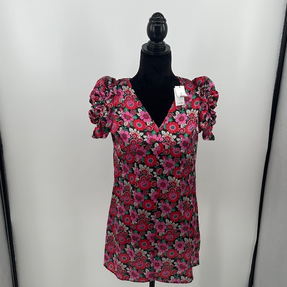 Topshop Dresses & Skirts - TOPSHOP Dress Floral Puff Sleeve size 4